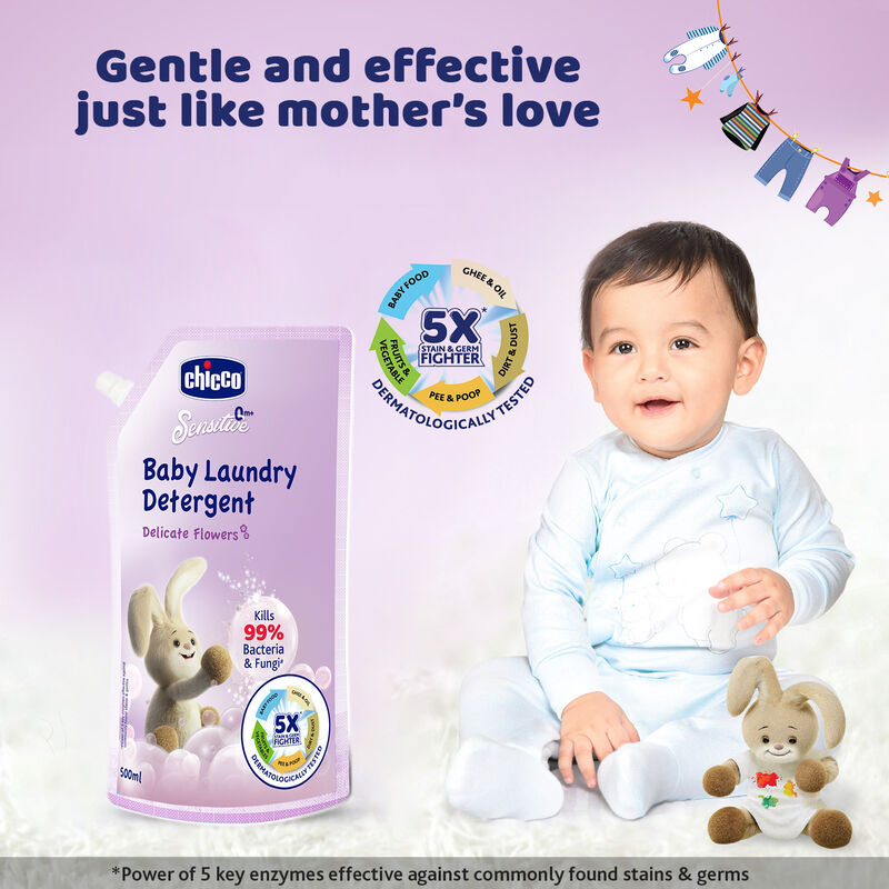 Baby Laundry Detergent (Delicate Flowers) (500ml) image number 2